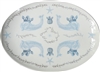 Duet Large Porcelain Coupe Serving Platter, Azure