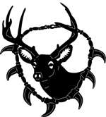 Bear Tooth Necklace Metal Art with Deer