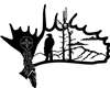 Moose Antler Metal Art - Eagle