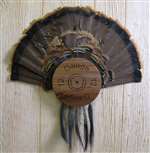 12 Gauge Turkey Fan Beard Plaque - Black Walnut