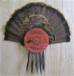 12 Gauge Turkey Fan Beard Plaque - Cedar