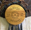 12 Gauge Turkey Fan Beard Plaque  - Medium Oak