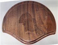 Black Walnut Fan Beard Mounting Kit with Laser Engraving - 01