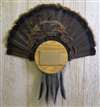 Turkey Fan Beard Plaque and Picture Kit  - Medium Oak Circle