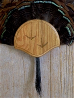 Medium Oak Turkey Fan Beard Mounting Kit with Carved Tracks - 01