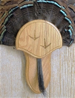 Medium Oak Turkey Fan Beard Mounting Kit with Carved Tracks - 02