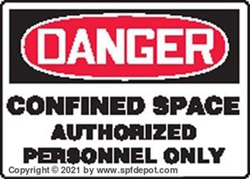 Danger Confined Space Sign