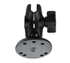 MOUNT WITH ROUND BASE & SHORT DOUBLE SOCKET ARM FOR 1" BALL
