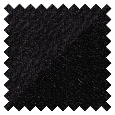 55% Hemp, 45% Organic Cotton French Terry Fabric in Color Black