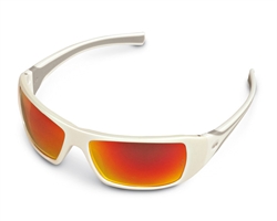 Stihl White Ice Glasses - Orange Mirror Lens