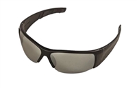 STIHL Black Wrap Glasses - Silver Mirror Lens