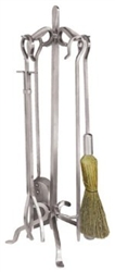 UniFlame 5pc Stainless Steel Fireset - Crook Handles