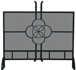 Uniflame S-1461 37" High Single Panel Olde World Iron Celtic Fireplace Screen