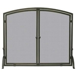 UniFlame S-1632 Single Panel Bronze Finish Screen with Doors