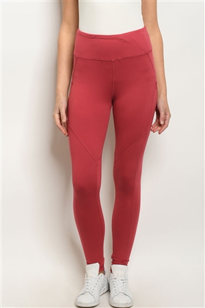 S11-20-2-L1031 CORAL LEGGINGS YOGA PANTS 2-2-2