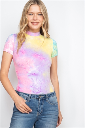 S16-6-3-B7101 YELLOW PINK TIE DYE BODYSUIT 2-2-2 (NOW $1.25 ONLY!)