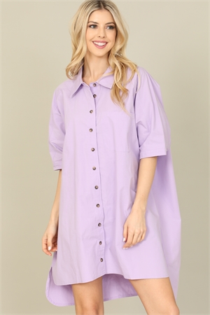 S10-12-3-D80265-LAVENDER SHIRT DRESS 2-2-2 (NOW $ 5.75 ONLY!)