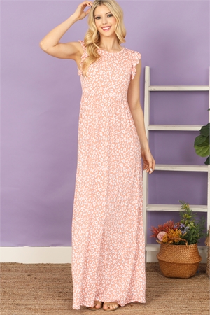 S9-3-2-D3974-3-CORAL RUFFLE SLEEVE LEOPARD MAXI DRESS 2-2-2-2