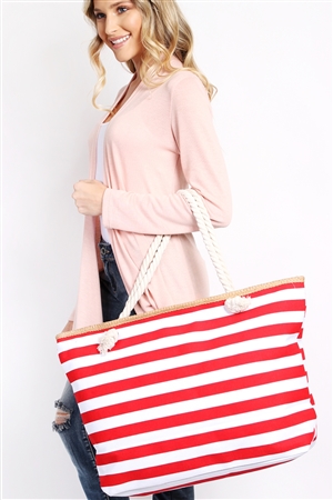 S17-10-6-HDG1636RD RED JUMBO STRIPE BAG/6PCS