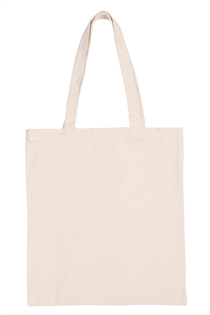 Blk 1- 3-HDG3966 - PLAIN CANVAS TOTE BAG-BEIGE/6PCS