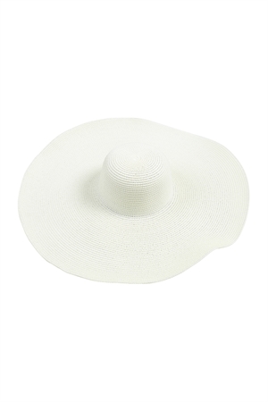 S29-8-4-HDT3411BG-WOMEN'S FLOPPY FASHION WIDE BRIM HAT -  BEIGE/6PCS (NOW $4.00 ONLY!)