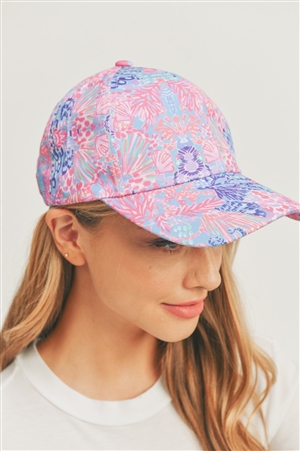 S30-1-1-MH0128 - FLORAL PAISLEY, BASEBALL CAP/6PCS