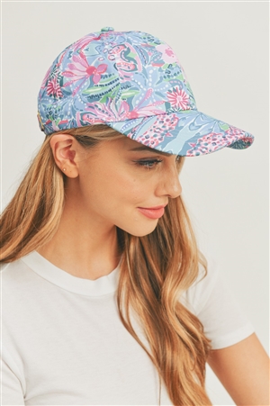 S30-1-1-MH0129 - FLORAL PAISLEY, BASEBALL CAP/6PCS