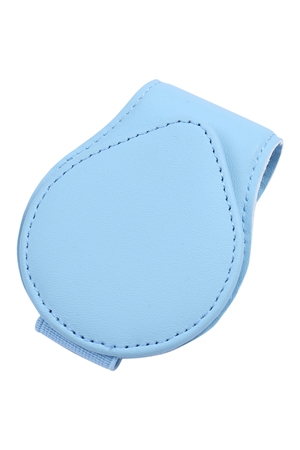 S21-6-2-PAD1001BL - PU SUNGLASSES HOLDER VISOR ACCESORIES-BLUE/6PCS