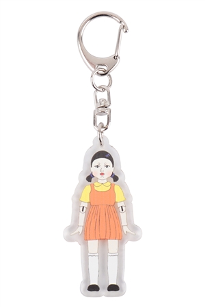 S20-2-3-SQ001-YH - 2.5" CHARACTER "GIANT ROBOT DOLL" KEYCHAIN-YELLOW ORANGE/6PCS