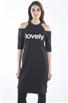 Ladies Cold Shoulder Mini Dress