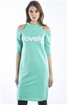 Ladies Cold Shoulder Mini Dress