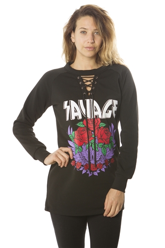 Ladies Tunic Sweatshirt Tops, Pullover, Embellished w/ Applique/ 1-2-2-1