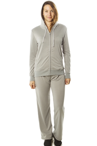 Ladies French Terry Hoodie Jacket and Pant Set / 1-2-2-1