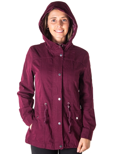 Ladies Plus Size Zip Up Anorak Hooded Jacket, Roll Up Sleeve, Waistband String, 2 Front Pockets & Piping Front and back By Special One