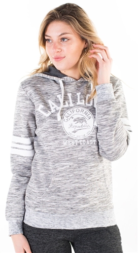 Women's Space Dye, Pullover Hoodie with "Cali Love" Print