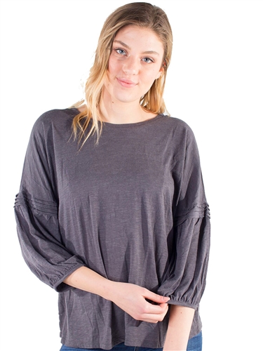 Women's Universal Thread by Eyeshadow Top with Pleated Balloon Sleeves