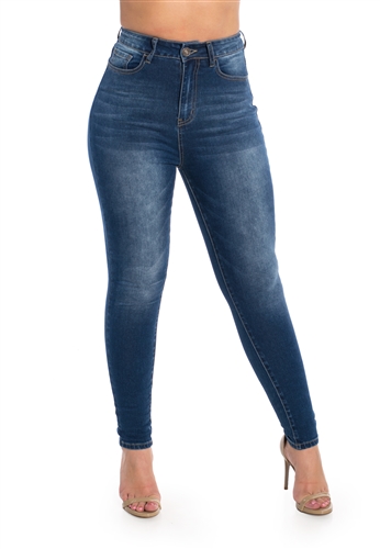 Ladies High Waist Stretchable Basic Skinny Jeans