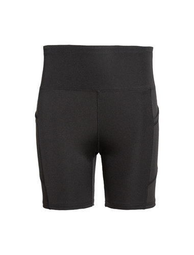 Women's Black Biker Shorts with Side Pockets