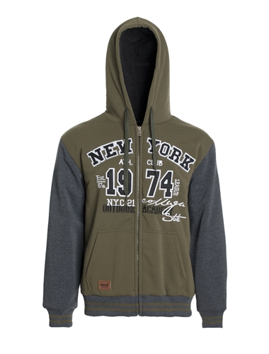 Men's Zip Up Hoodie with Faux Fur Lining