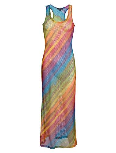 Women's Plus Size Mesh Cover Up Maxi Dress