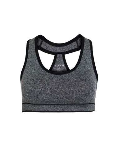 Women's Space Dye Racer Back Padded Crop Top