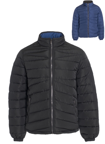 Men's Plus Size Quilted Reversible Puffer Jacket