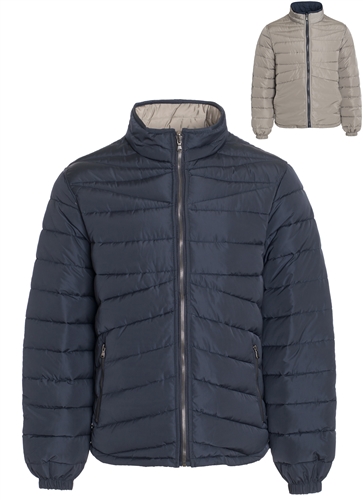 Men's Plus Size Quilted Reversible Puffer Jacket