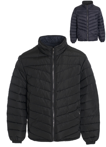 Men's Plus Size Quilted Reversible Puffer Jacket