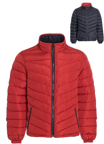 Men's Plus Size Quilted Reversible Puffer Jacket