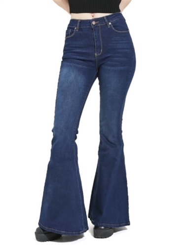 Ladies High Waist Stretchable Bell Bottom Jeans