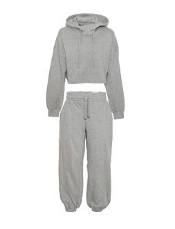 Women's Hanging Grey Hoodie and Joggers Set