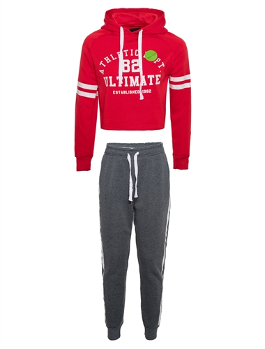 Women's Hanging Hoodie with "Athletic Dept" Print and Joggers Set