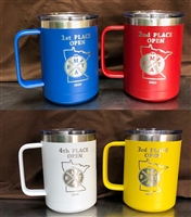 15 OZ COLORED CUPS WITH HANDLE FREE ENGRAVING