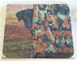 Black Labrador Retriever Peeking Mousepad